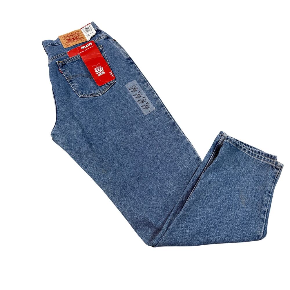 Levi's 550 Jeans Women's 16 Blue Tapered NWT Y2K Vintage Deadstock